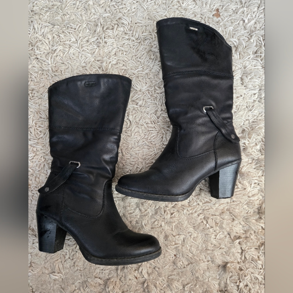 Alberto Genuine Leather Mid-Calf Boots | Size 38